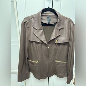 Clara Sunwoo Liquid Leather Jacket- Chocolate Brown